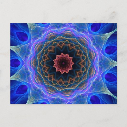 Colorful Kaleidoscope Flower Pattern Briefkaart (Voorkant)