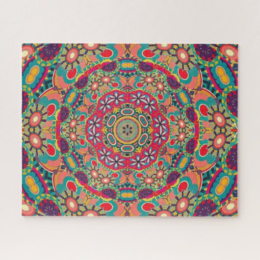 Colorful  Kaleidoscope Mandala Pattern Legpuzzel (Horizontaal)