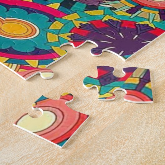 Colorful Kaleidoscope Mandala Pattern Legpuzzel (Zijkant)
