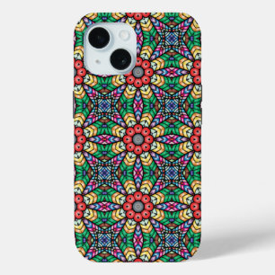 Colorful Kaleidoscope Patroon iPhone 15 Case
