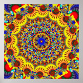 Colorful Kaleidoscope Patroon Poster (Voorkant)