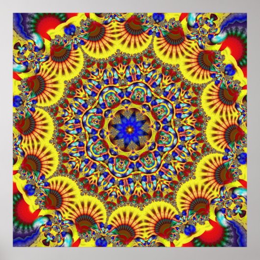 Colorful Kaleidoscope Patroon Poster (Voorkant)