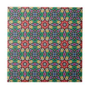 Colorful  Kaleidoscope Patroon Tegeltje