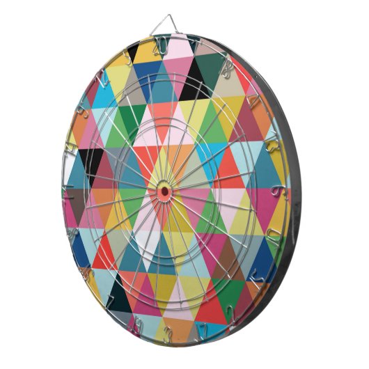 Colorful Kaleidoscope Patterned Dartboard Dartbord (Voorkant Rechts)