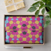 Colorful Kaleidoscopic Mosaic Geometric Pattern Tissuepapier (Geschenk)
