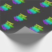 Colorful Kat DJ Techno Cat Music Dm Party Cadeaupapier (Hoek)