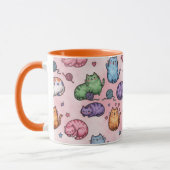 Colorful Kawaii Chubby Cats Pattern Mok (Links)
