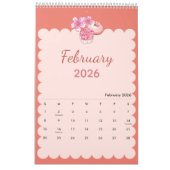 Colorful Kawaii Seasons Each Month Kalender (Feb 2026)