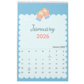 Colorful Kawaii Seasons Each Month Kalender (Jan 2026)