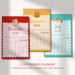 Colorful Kawaii Seasons Each Month Kalender