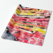 Colorful Kayak-waterverf Cadeaupapier (Uitgerold)