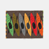 Colorful Kayaker Fleece Blanket Deken (Voorkant (Horizontaal))