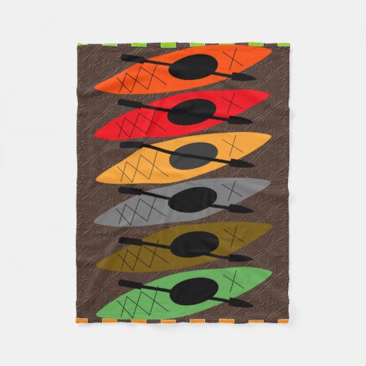 Colorful Kayaker Fleece Blanket Deken (Voorkant)