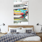Colorful Kayaks Canvas Afdruk (Insitu (Slaapkamer))