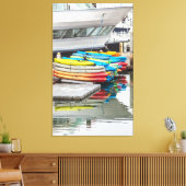 Colorful Kayaks Canvas Afdruk (Insitu (Woonkamer))
