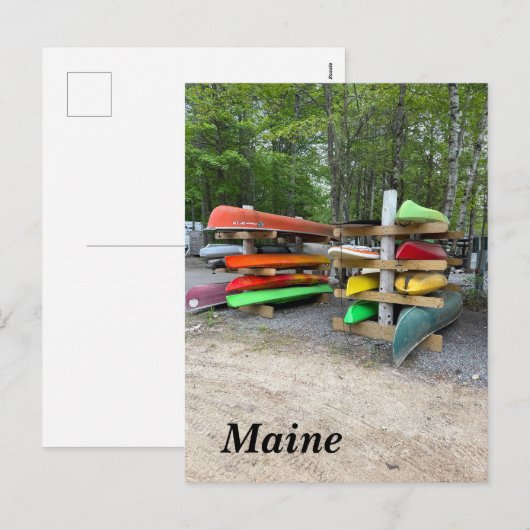 Colorful kayaks feestdagenkaart (Voorkant / Achterkant)