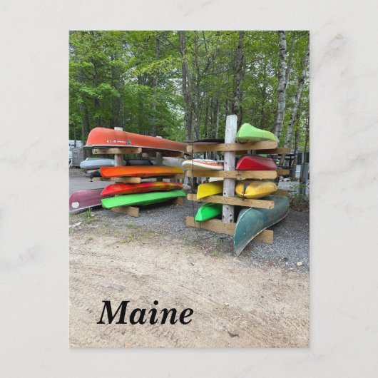 Colorful kayaks feestdagenkaart (Voorkant)