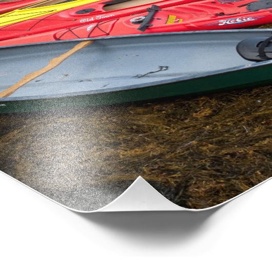 Colorful Kayaks Foto Afdruk (Hoek)
