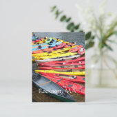 Colorful Kayaks in Rockport, MA Briefkaart (Staand voorkant)