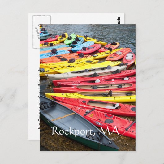 Colorful Kayaks in Rockport, MA Briefkaart (Voorkant / Achterkant)