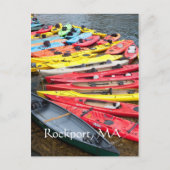 Colorful Kayaks in Rockport, MA Briefkaart (Voorkant)