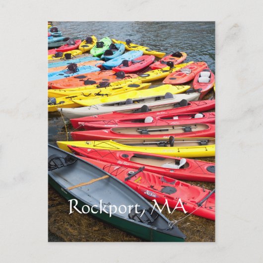 Colorful Kayaks in Rockport, MA Briefkaart (Voorkant)