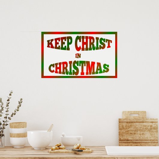 Colorful Keep Christus in het kerstPoster Poster (Keuken)