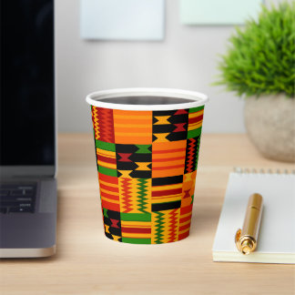 Colorful Kente Ankara Paper Cups Papieren Bekers