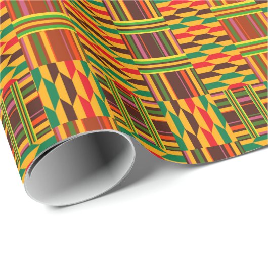 Colorful Kente Cadeaupapier (Rol Hoek)