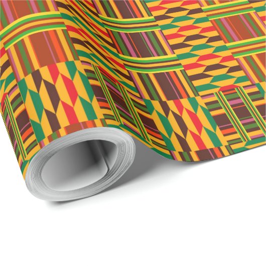 Colorful Kente Cadeaupapier (Rol Hoek)