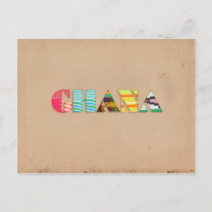 Colorful Kente Cloth uit Ghana Africa Briefkaart