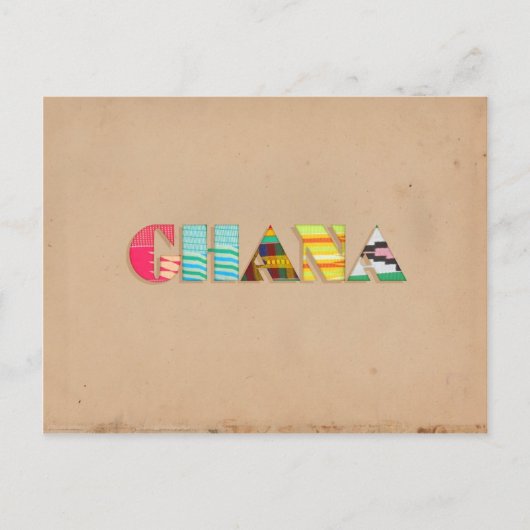 Colorful Kente Cloth uit Ghana Africa Briefkaart (Voorkant)