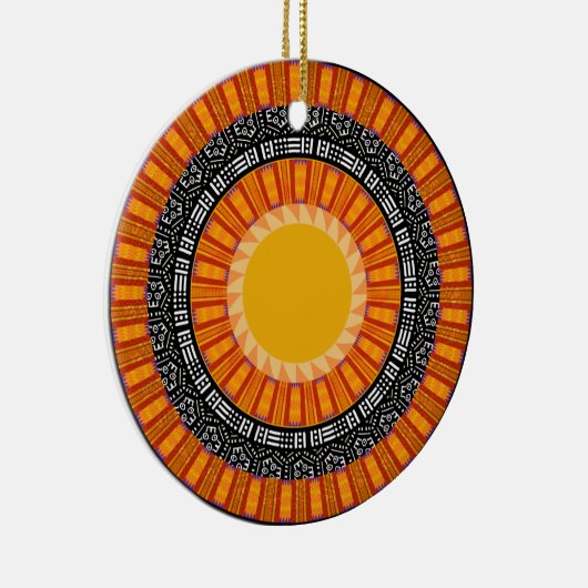 Colorful Kente Design Ceramic Ornament (Rechts)