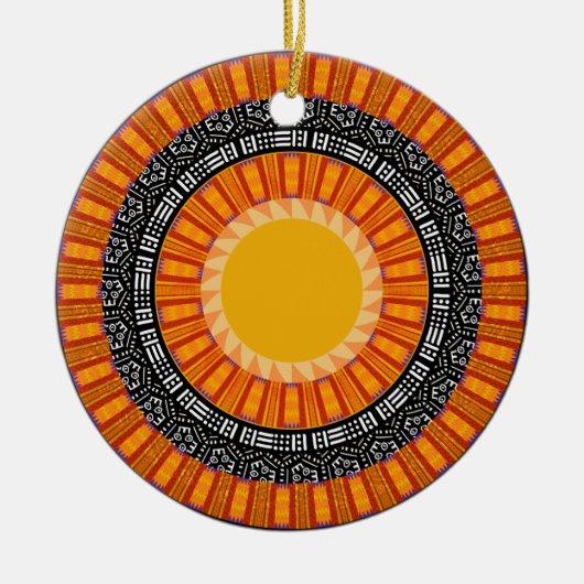 Colorful Kente Design Ceramic Ornament (Voorkant)