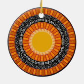 Colorful Kente Design Ceramic Ornament (Achterkant)
