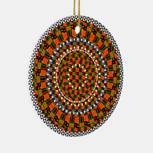 Colorful Kente Design Keramisch Ornament (Rechts)