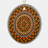 Colorful Kente Design Keramisch Ornament (Links)