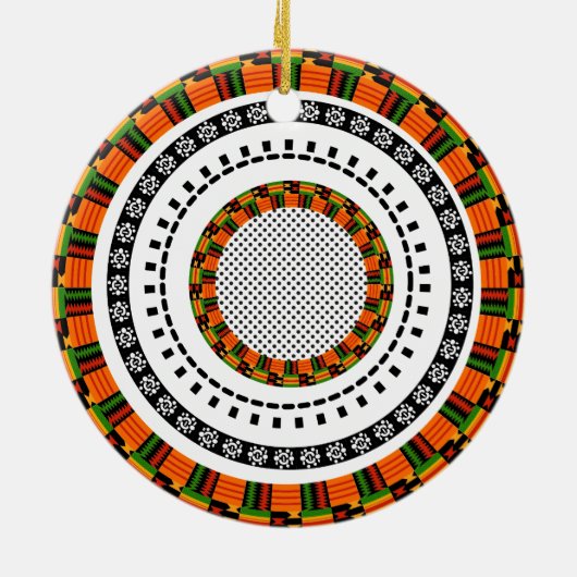 Colorful Kente Design Keramisch Ornament (Achterkant)