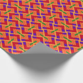 Colorful Kente Ethnic Patroon Cadeaupapier (Hoek)