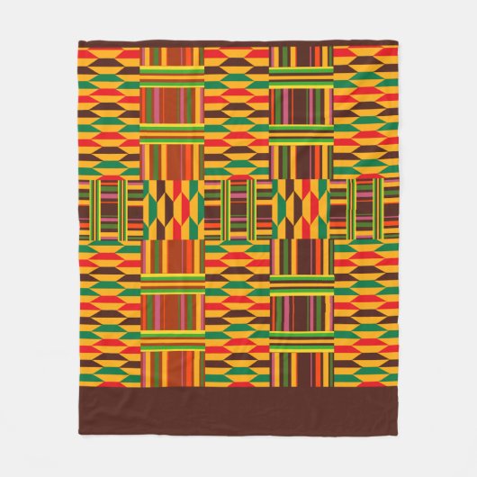 Colorful Kente Fleece Deken (Voorkant)