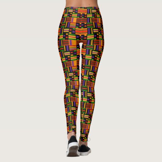 Colorful Kente Mode Leggings (Achterkant)