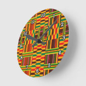 Colorful Kente Ronde Klok (Hoek)