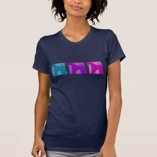 Colorful Kerry Blue Terrier Silhouettes T-shirt