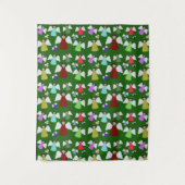 Colorful KerstAngels Pattern Wandkleed (Voorkant)