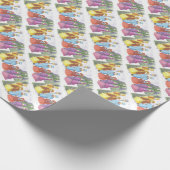 Colorful KerstCarolers Cadeaupapier (Hoek)