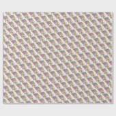 Colorful KerstCaroling Cadeaupapier (Vlak)