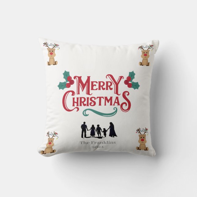 Colorful Kerstfotodecorative Pillow Kussen (Voorkant)