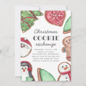 Colorful Kerstkoekje Exchange Party Kaart (Voorkant)
