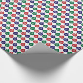 Colorful Kerstmissen Bauble Pattern  Cadeaupapier (Hoek)