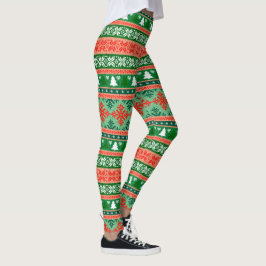 Colorful Kerstnit Leggings